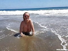 The beach whore for everyone on Gran Canaria UNCUT